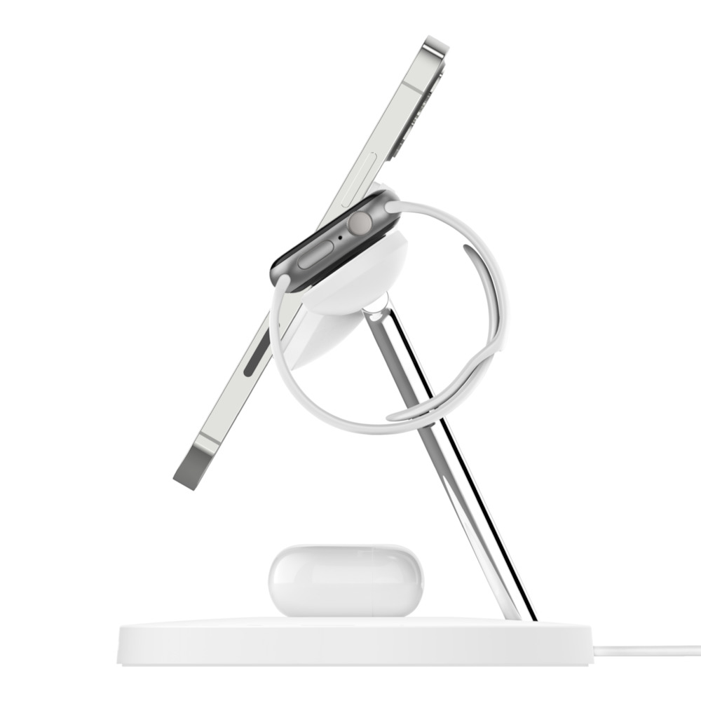 BELKIN 3-IN-1 WIRELESS CHARGER W/MAGSAFE 15W WH thumbnail 3