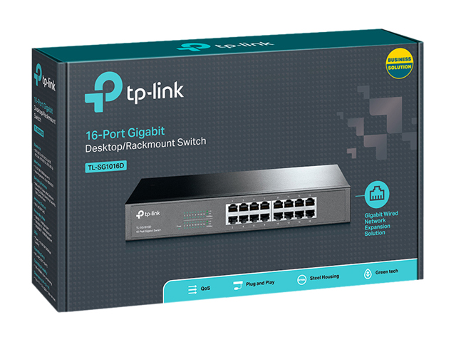 TP-LINK TL-SG1016D 16-PORT GIGA DESKTOP SWITCH thumbnail 3