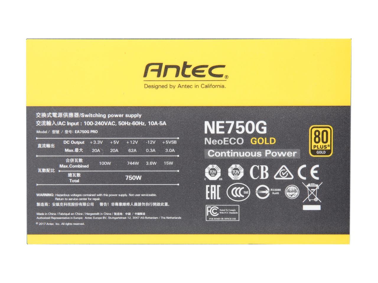 ANTEC NE750G M GB PSU GOLD thumbnail 3