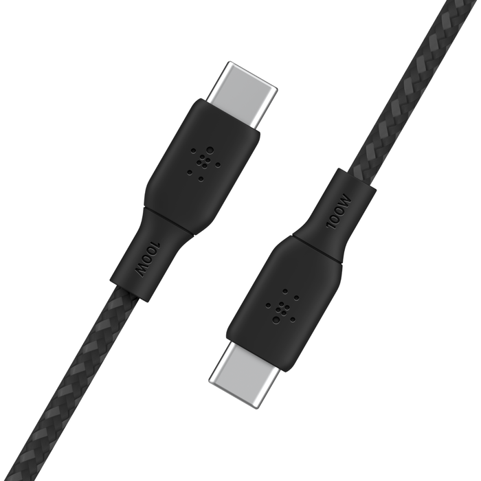 BELKIN BRAIDED USBC-C 2.0 100W CABLE 2M BLACK thumbnail 5