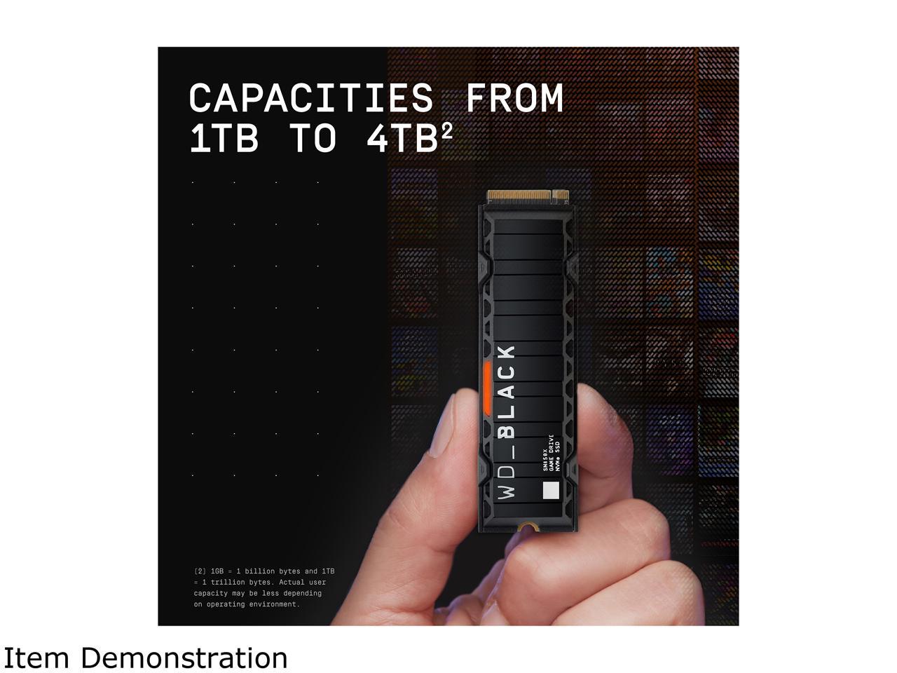 WESTERN DIGITAL BLACK SN850X NVME SSD M.2 1TB W/HEAT SINK thumbnail 8