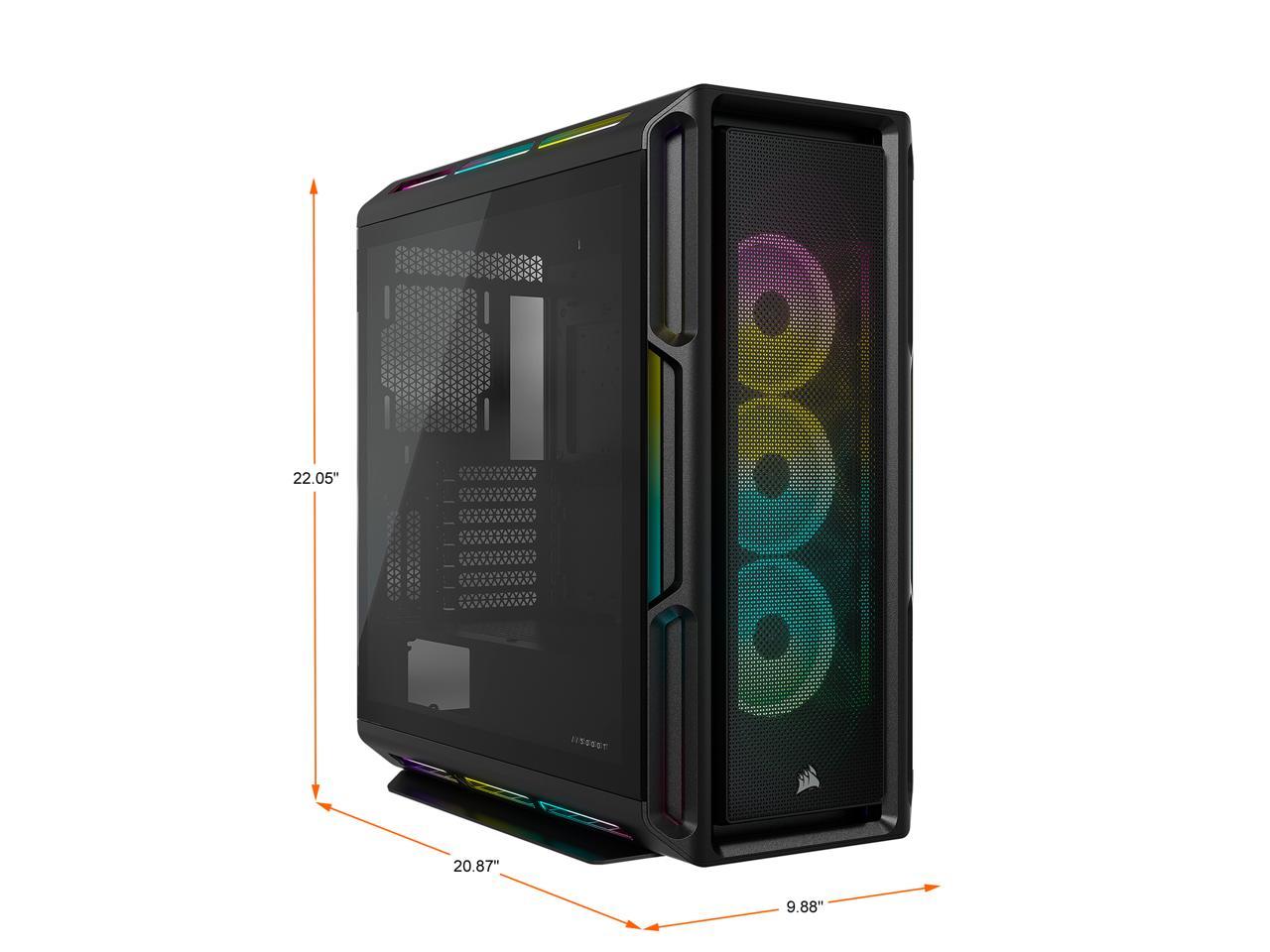 CORSAIR ICUE 5000T RGB TEMPERED GLASS MID-TOWER BLACK thumbnail 4
