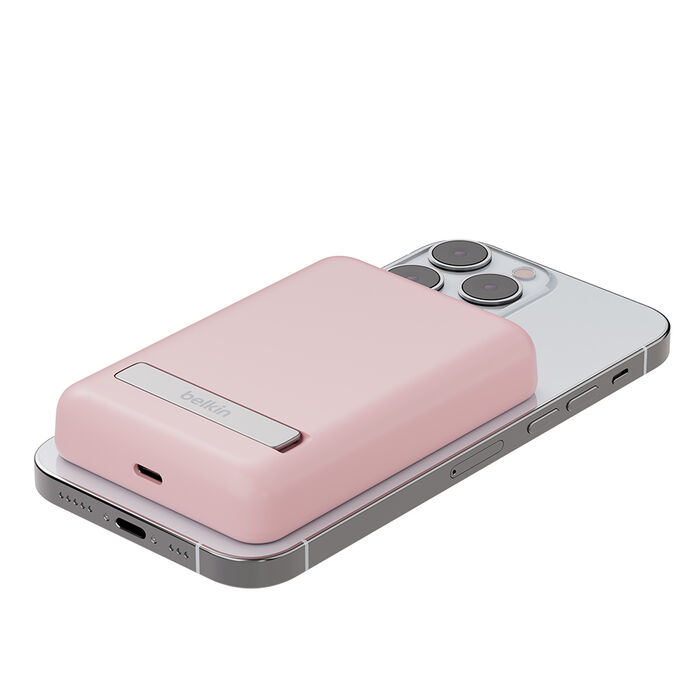 BELKIN 5K MAGNETIC WIRELESS POWER BANK + KICKSTAND (PINK) thumbnail 3