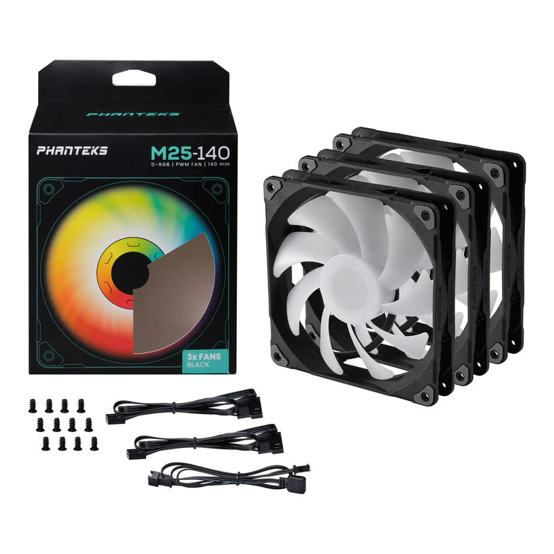 PHANTEKS M25 140MM PWM FAN DRGB BLACK 3PACKS thumbnail 10