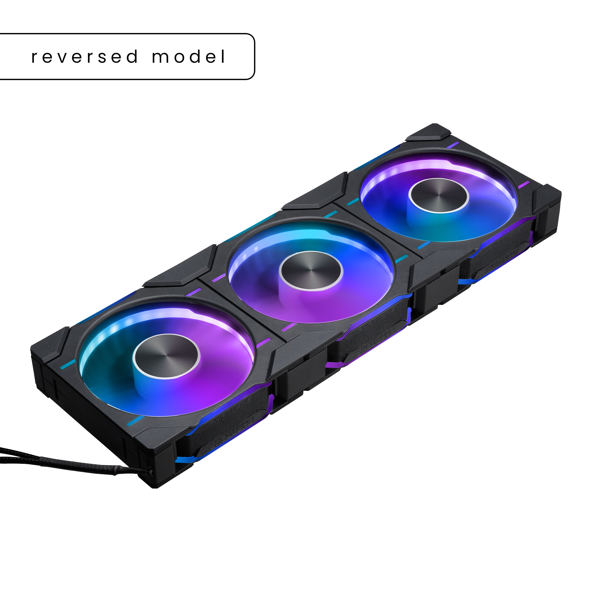 PHANTEKS D30 120MM PWM FAN REVERSED DRGB BLACK (3-PACK) thumbnail 4