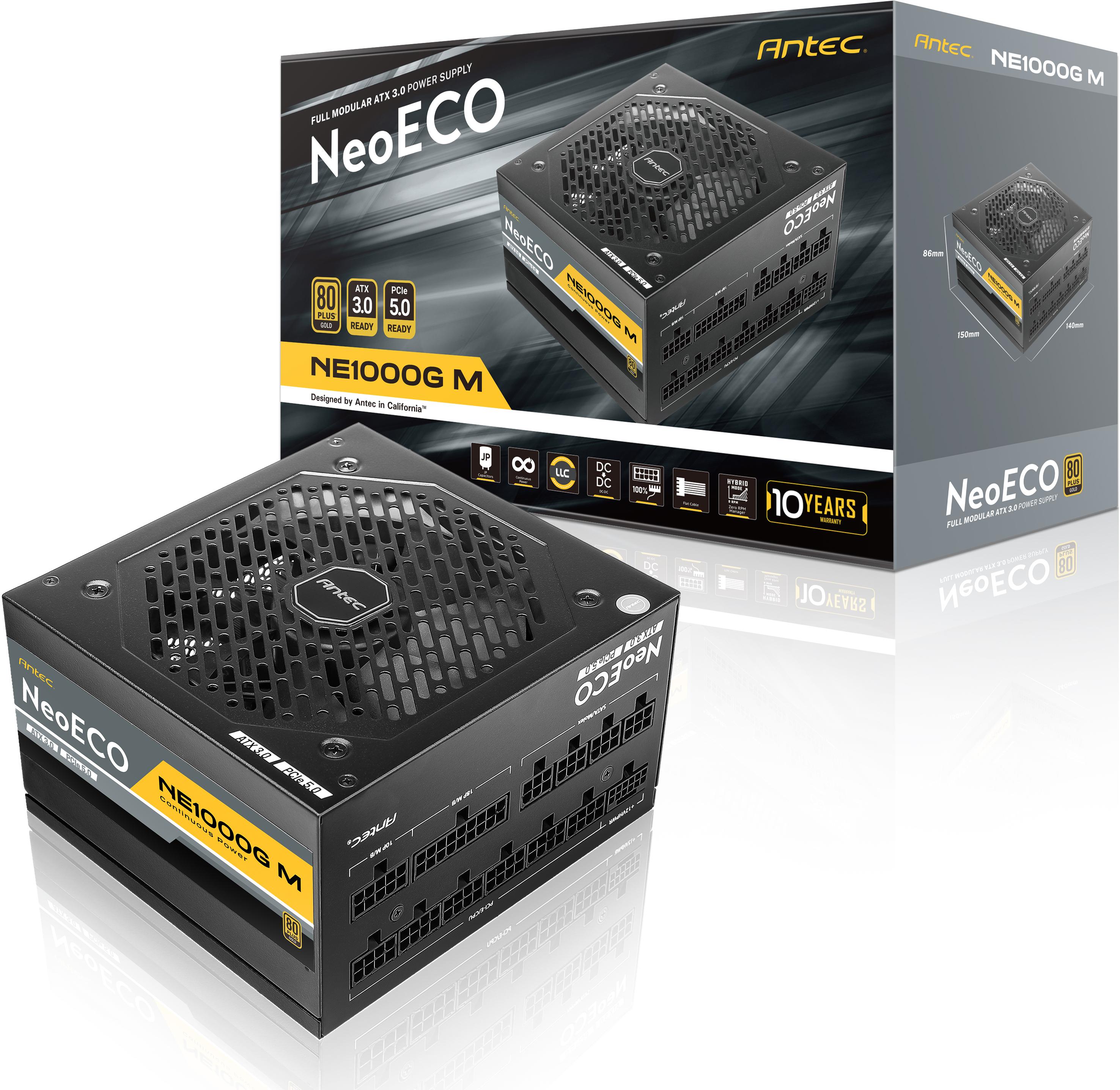 ANTEC NE1000G M GB PSU GOLD MODUALR ATX3.0 thumbnail 2