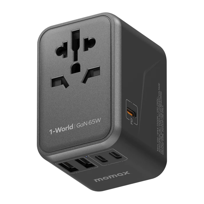 MOMAX 1-World 65W GaN 方便式旅行插座 UA8 (黑色) thumbnail 2