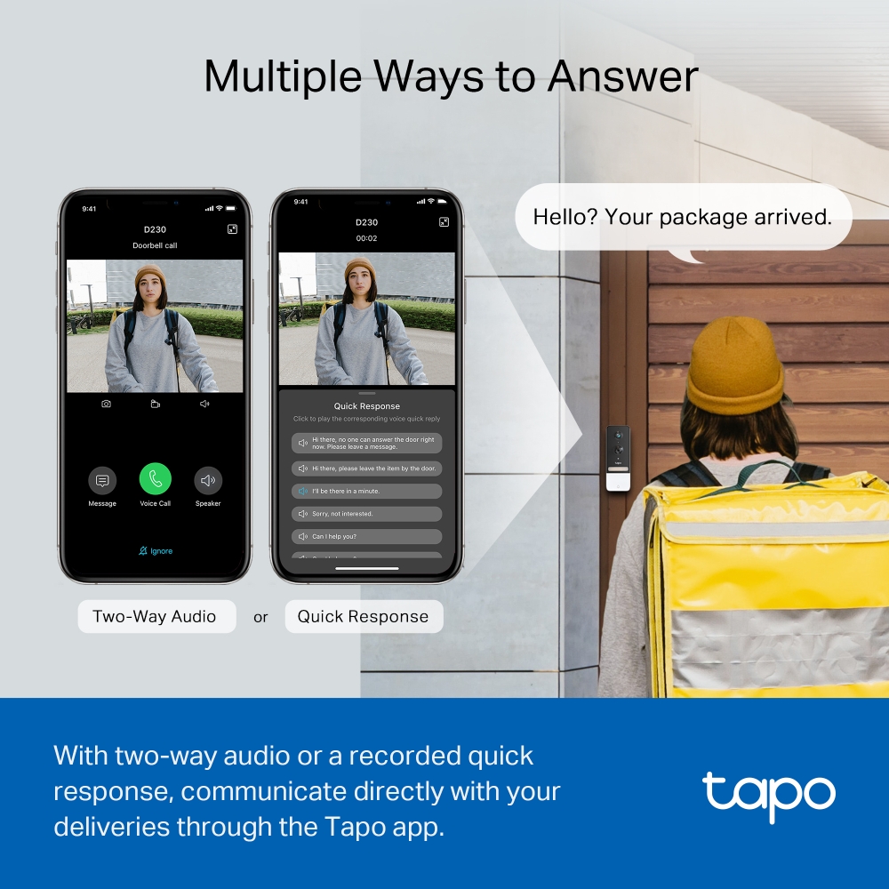 TP-LINK Tapo 2K 5MP Smart Wireless Security Video Doorbell thumbnail 8