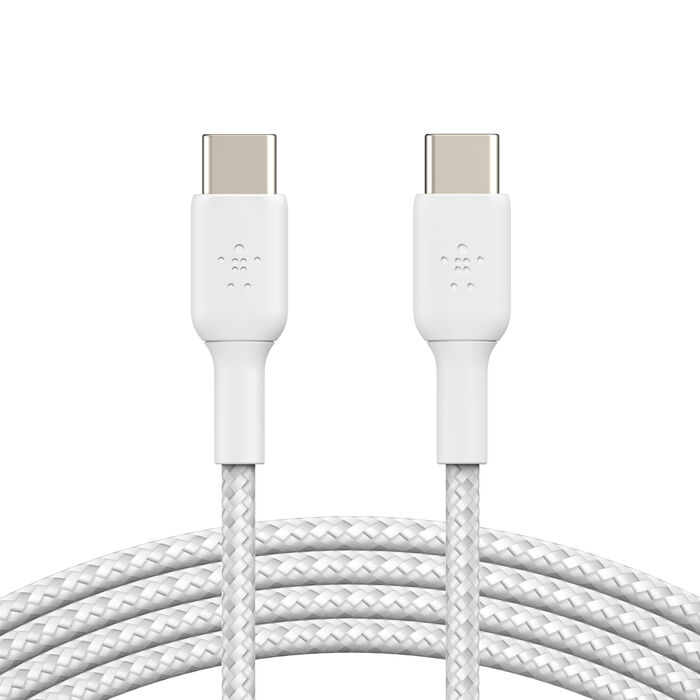 BELKIN BRAIDED C-C 2.0 , 2M, WHITE (2PACK) thumbnail 2