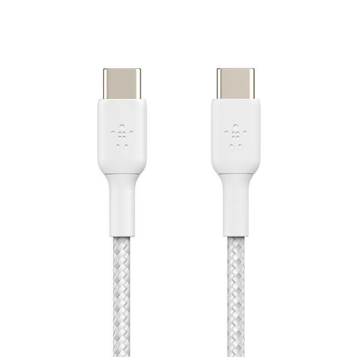 BELKIN BRAIDED C-C 2.0 , 2M, WHITE (2PACK) thumbnail 3