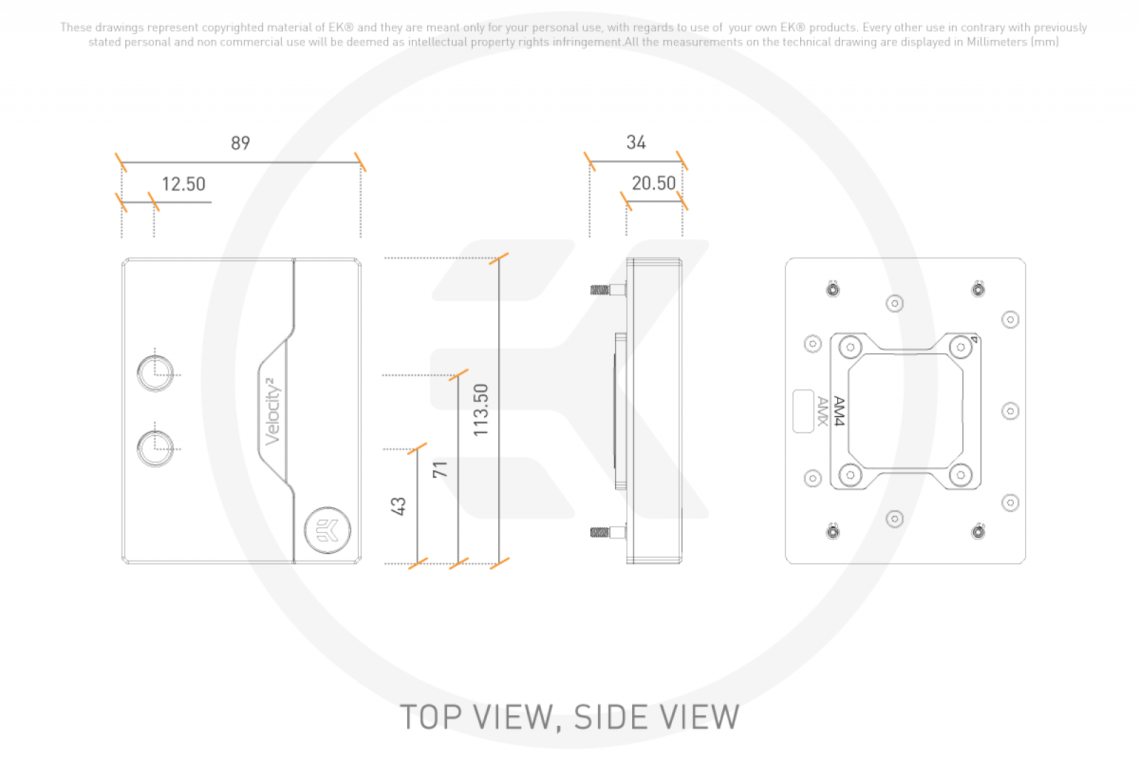 EK QUANTUM VELOCITY 2 D-RGB-AM5 WHITE thumbnail 4