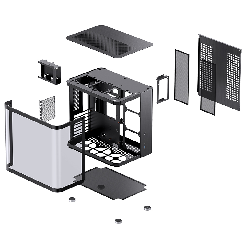 JONSBO TK-2 ATX CASE W/WINDOWS BLACK thumbnail 10