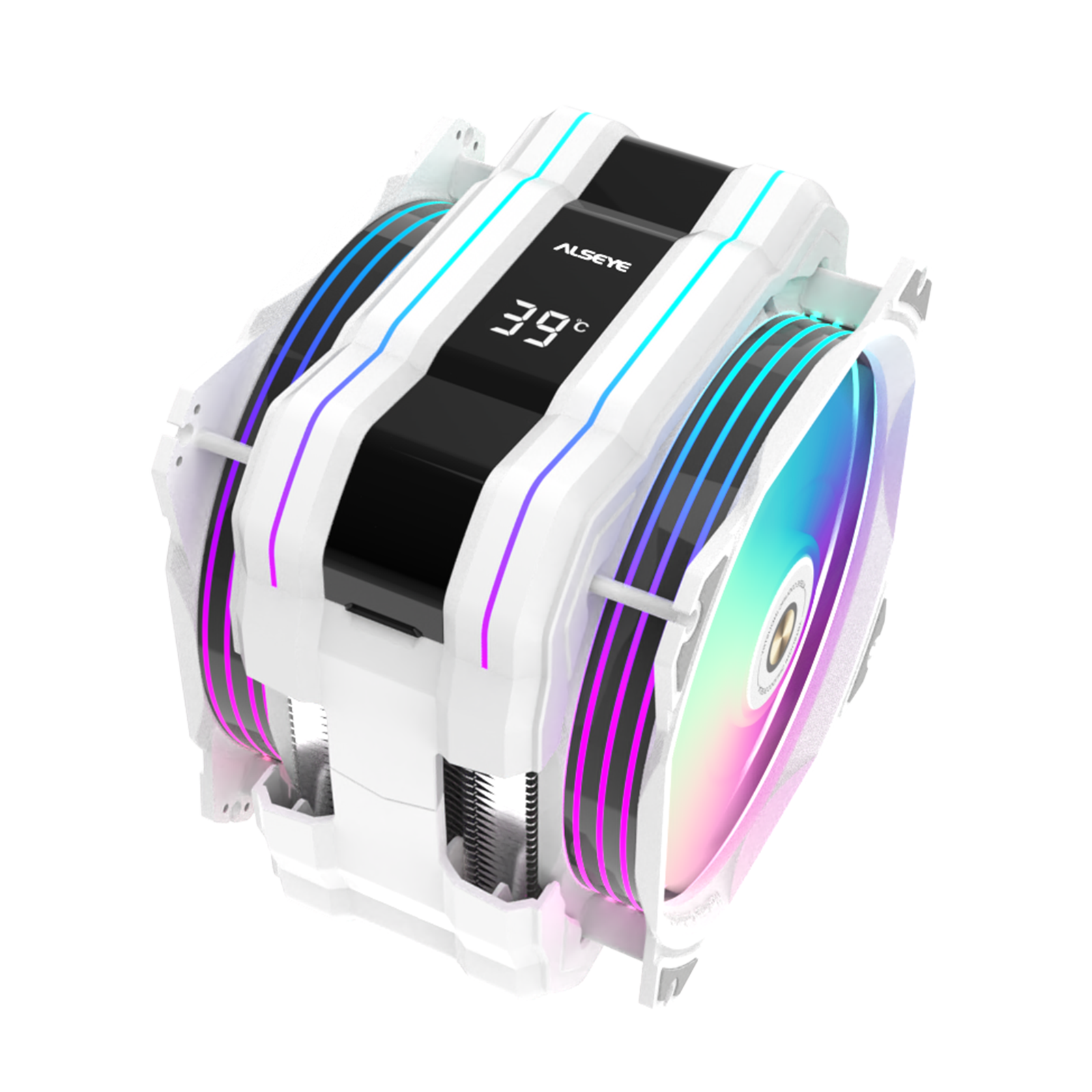 ALSEYE M120D PLUS II RGB CPU FAN WHITE thumbnail 2