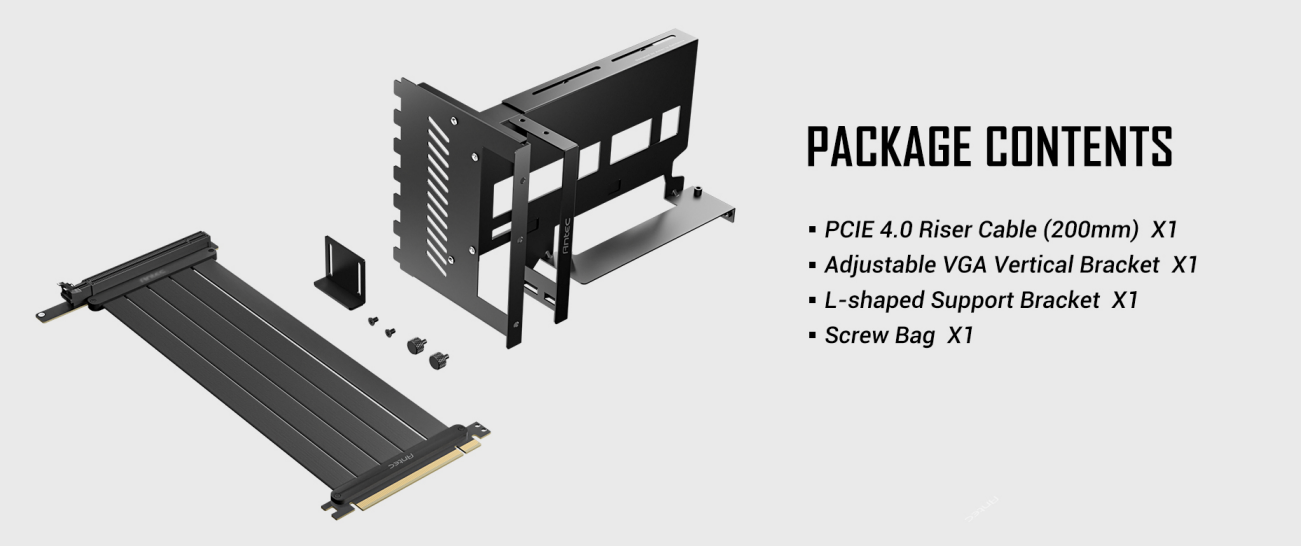 ANTEC PCIE-4.0 VERTICAL BRACKET CABLE KIT BLACK thumbnail 8
