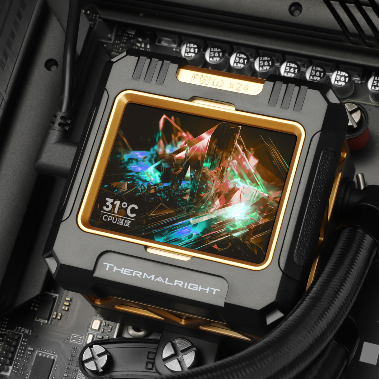 THERMALRIGHT FROZEN WARFRAME 240 ARGB W/2.4 IPS SCREEN BLACK thumbnail 6