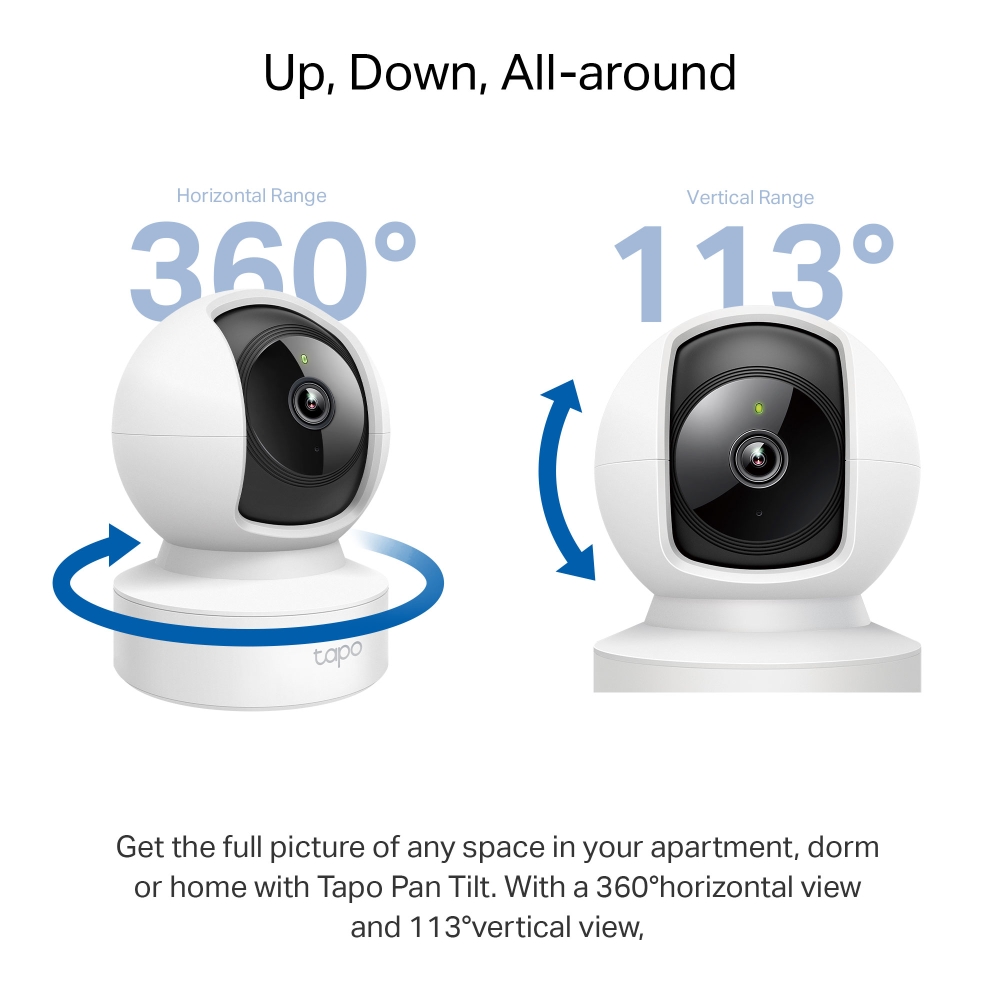 TP-LINK TAPO C212 PAN/TILT HOME SECURITY WI-FI CAMERA thumbnail 3