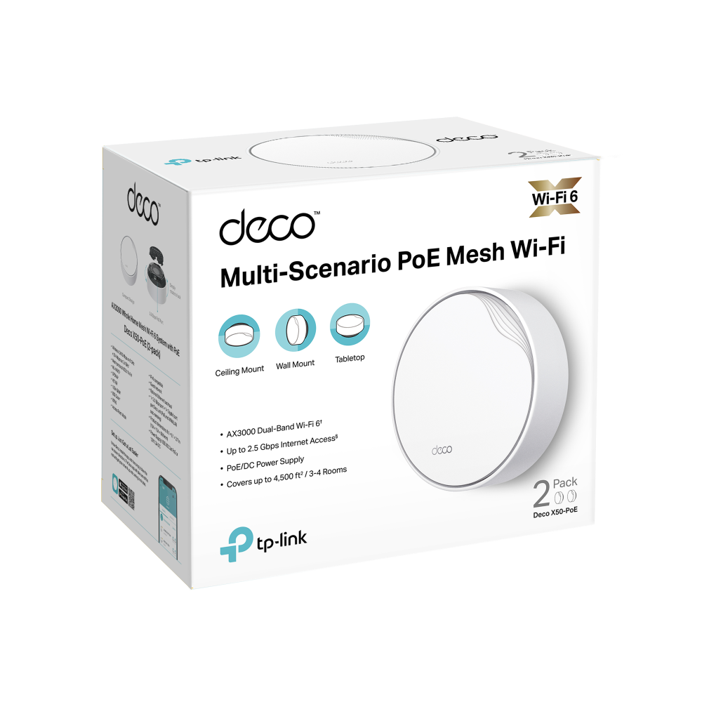 TP-LINK Deco AX3000 Mesh WiFi 6 System with PoE (2-PACK) thumbnail 11