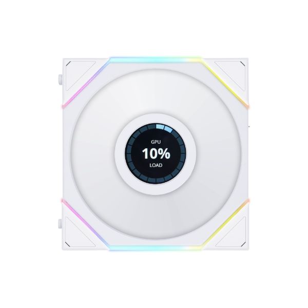 LIAN LI 120MM UNI REGULAR FAN 12TL LCD WHITE (1-PACK) thumbnail 2
