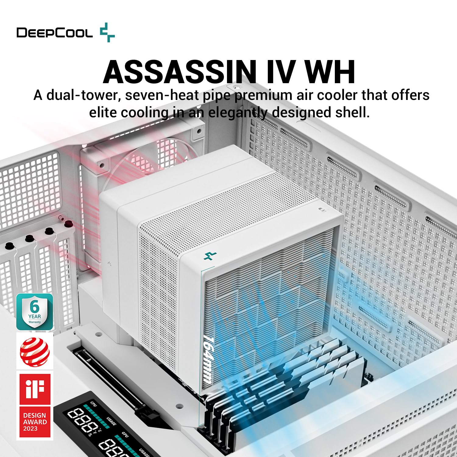 DEEPCOOL ASSASSIN IV PREMIUM CPU AIR COOLER WHITE thumbnail 6