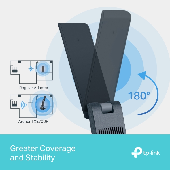 TP-LINK AXE5400 WI-FI 6E WIRELESS USB ADAPTER thumbnail 6