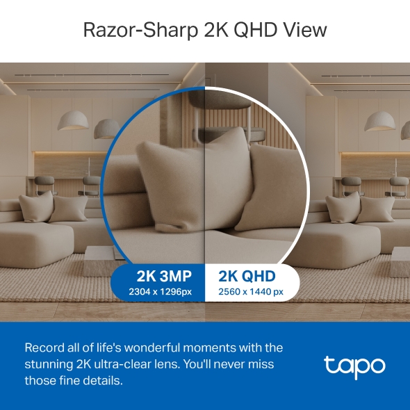 TP-LINK Tapo C220 2K QHD Pan/Tilt AI Home Security thumbnail 3