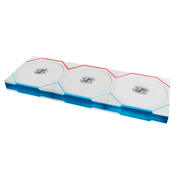 120MM UNI FAN R12TL LED REVERSE WIRELESS WH(3PACK)