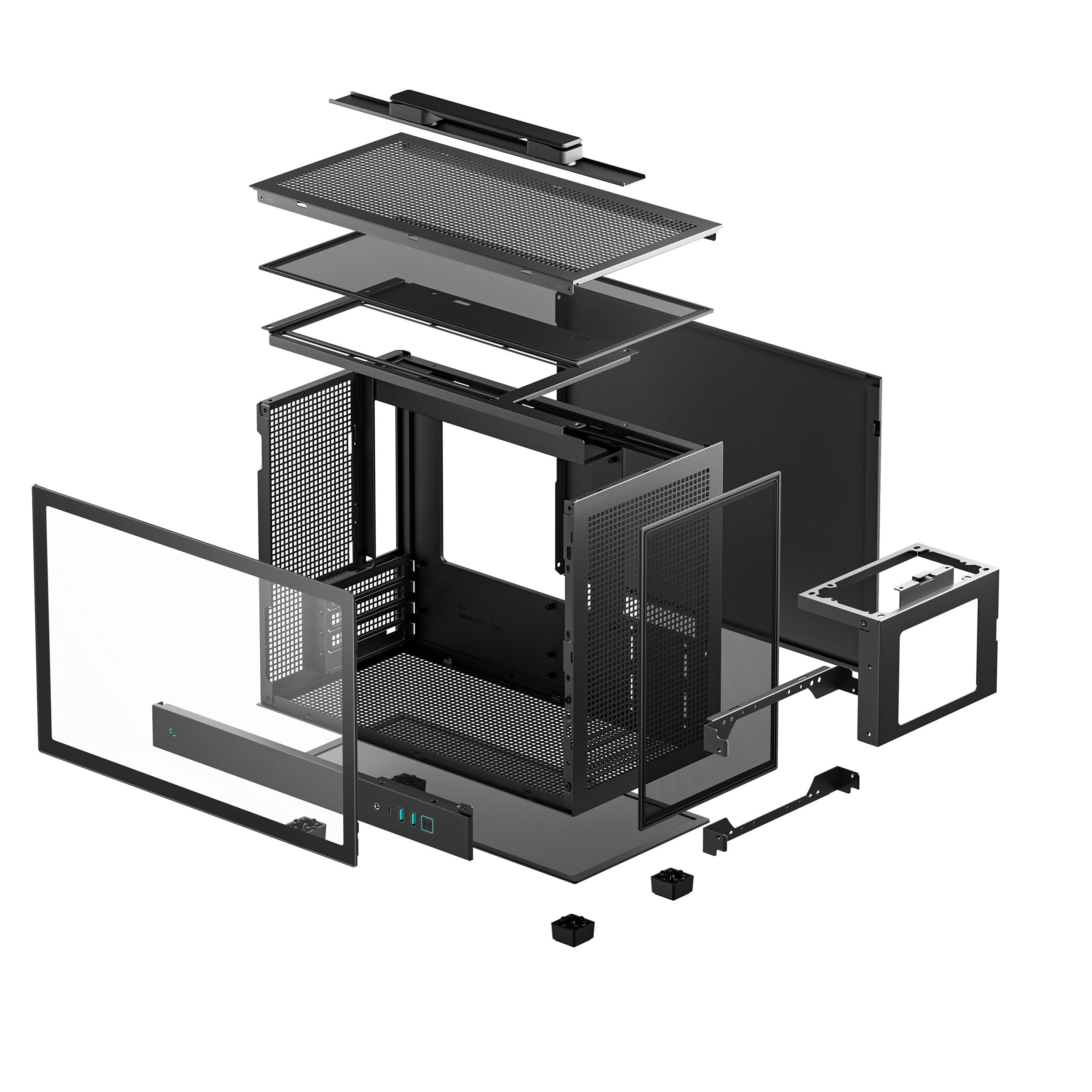 DEEPCOOL CH160 PLUS MATX CASE BLACK thumbnail 10