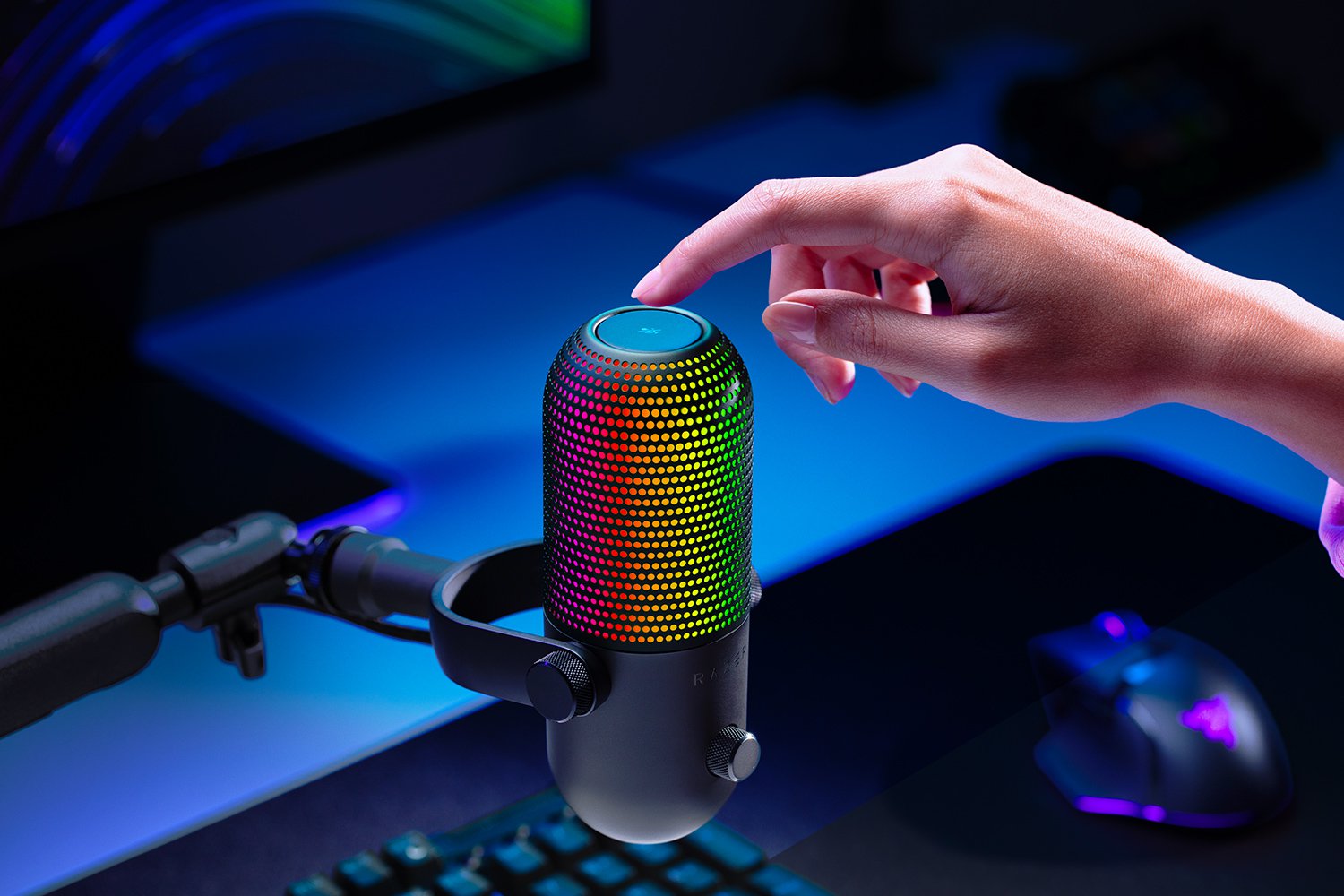 RAZER SEIREN V3 CHROMA 電容式麥克風 黑色 thumbnail 4