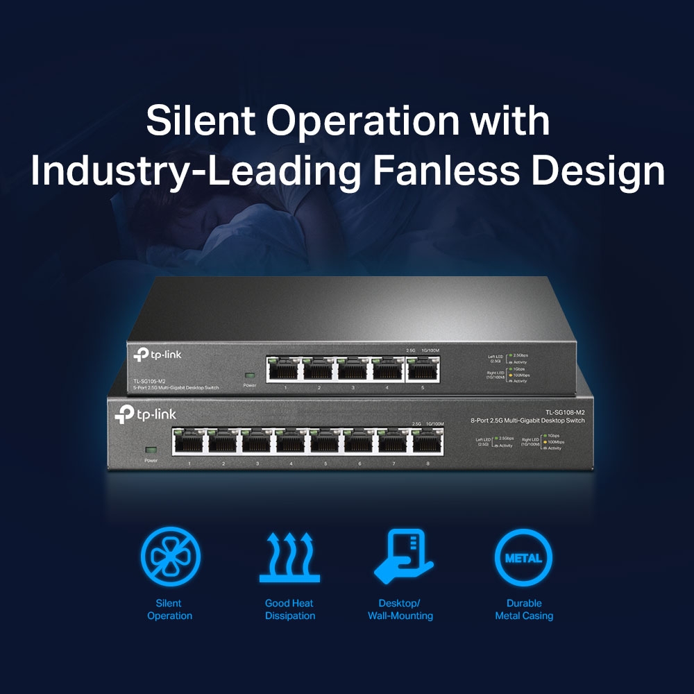 TP-LINK 8-PORT 2.5G MULTI-GIGABIT DESKTOP SWITCH thumbnail 6