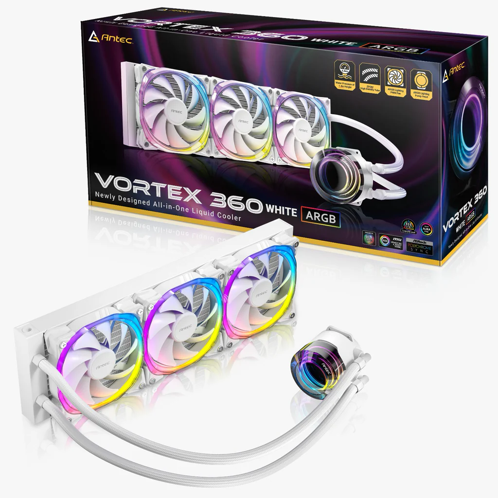 ANTEC VORTEX 360 RGB WATER COOLING WHITE thumbnail 4