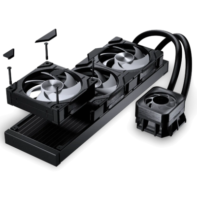 PHANTEKS GLACIER ONE 420D30 X2 D-RGB AIO CPU COOLER BLACK thumbnail 4