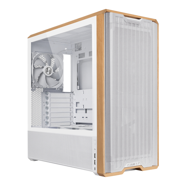 LANCOOL 217 WOODEN MID-TOWER CASE WHITE