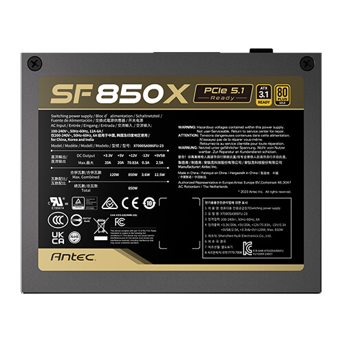 ANTEC SF850X GB PSU GOLD MODULAR ATX3.1 thumbnail 31