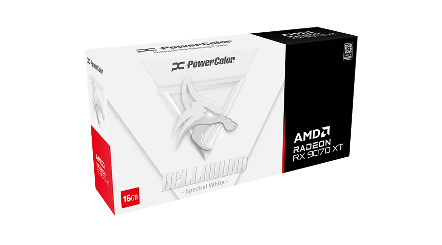 RX9070XT HELLHOUND SPECTRAL WHITE 16GB GDDR6 thumbnail 2