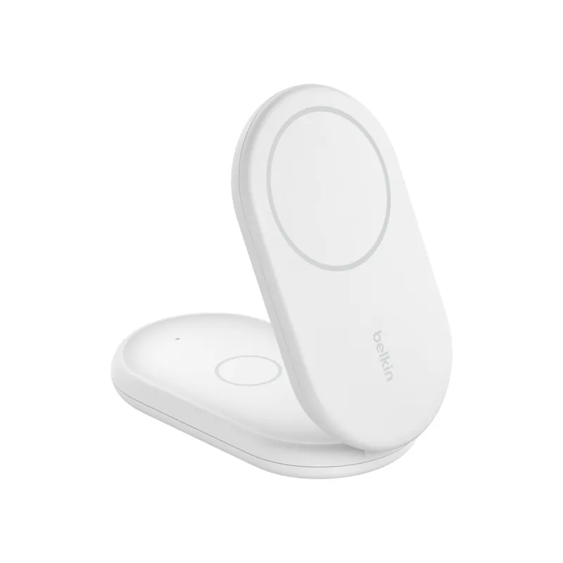 BELKIN BoostCharge2 合 1 Qi2 磁力可摺疊無線充電器 15W 白 thumbnail 3