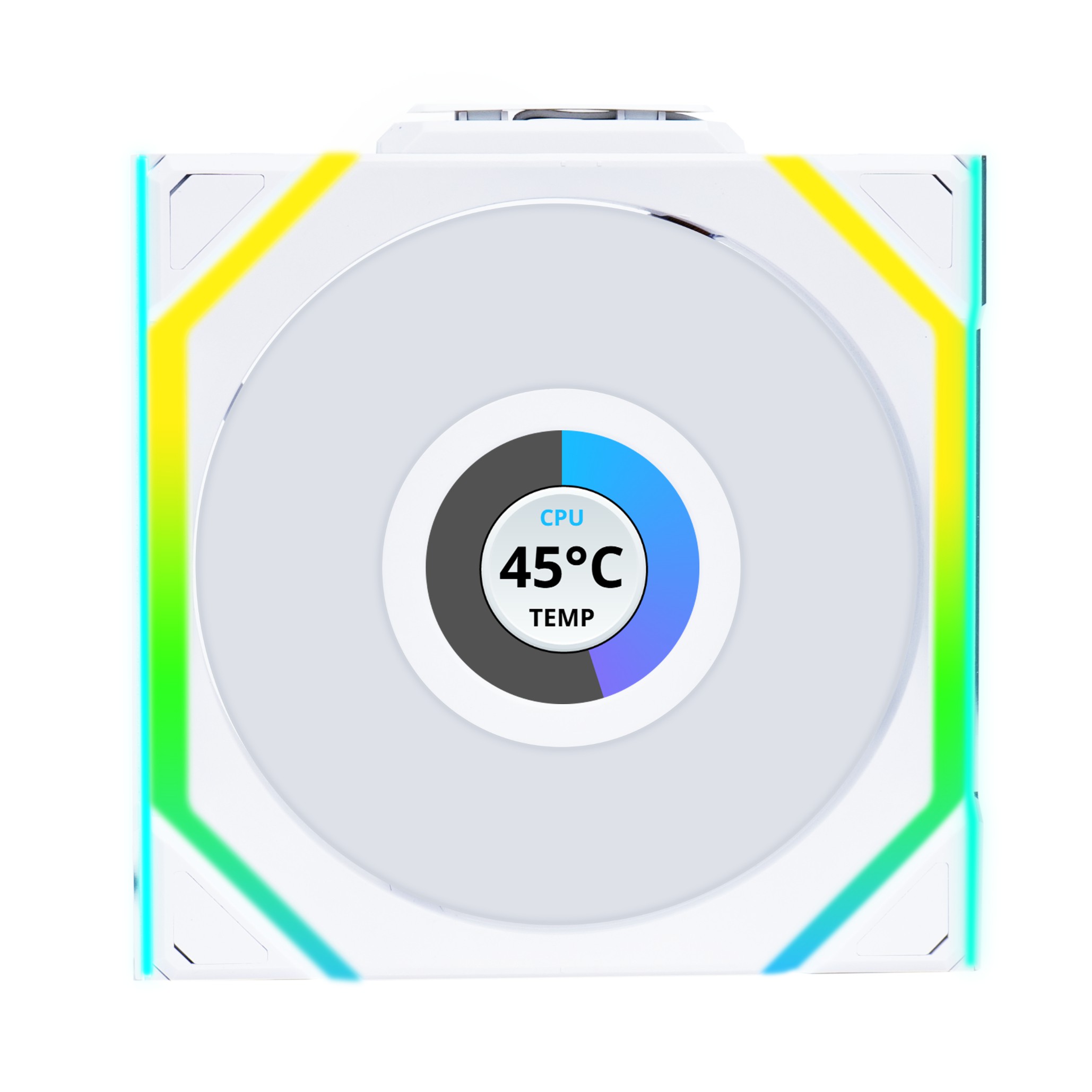 LIAN LI 120MM UNI FAN R12SL LCD REVERSE WIRELESS WH(1PACK) thumbnail 3