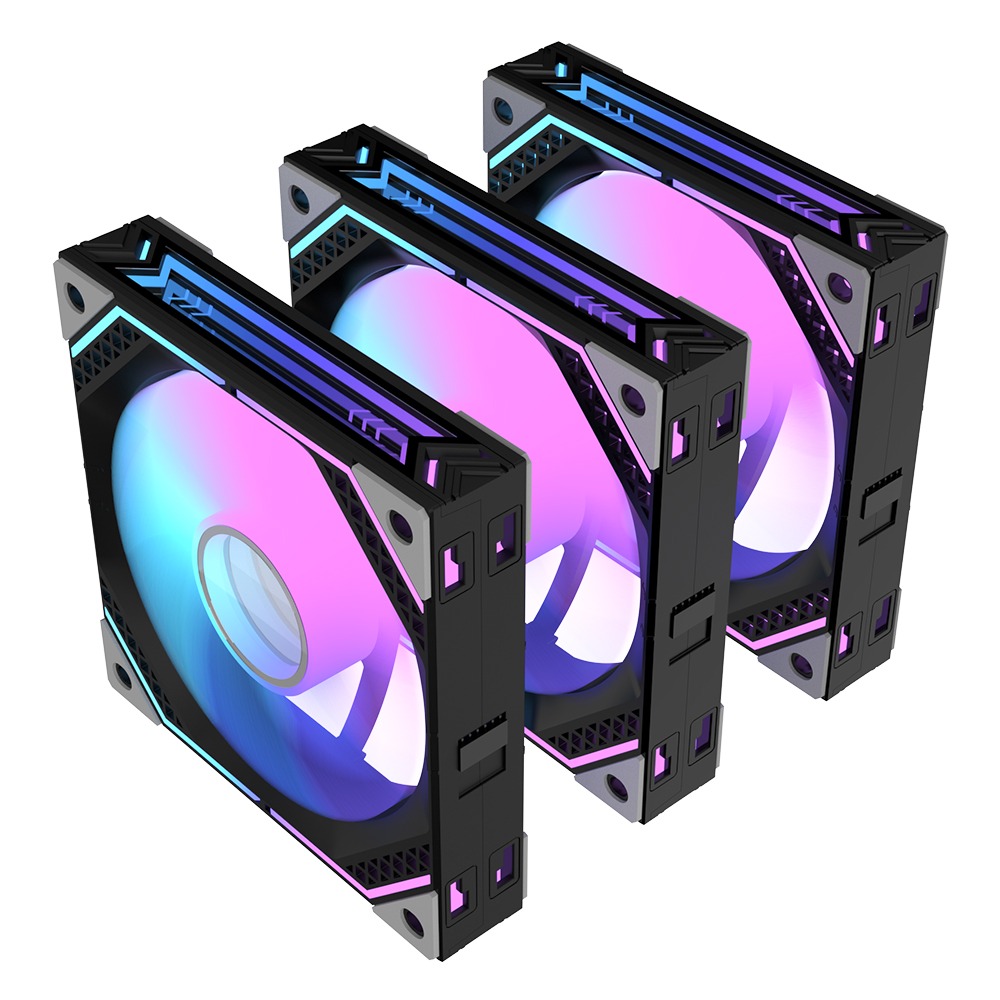 ALSEYE MIRROR 3 Packs INTERLOCKING FAN KIT BLACK thumbnail 4
