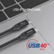 UNITEK 0.8M USB4.0 CABLE BLACK thumbnail 2