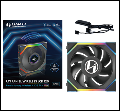 120MM UNI FAN 12SL LCD WIRELESS BLACK (1PACK)