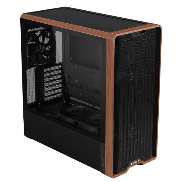 LIAN LI LANCOOL 217 WOODEN MID-TOWER CASE BLACK thumbnail 6