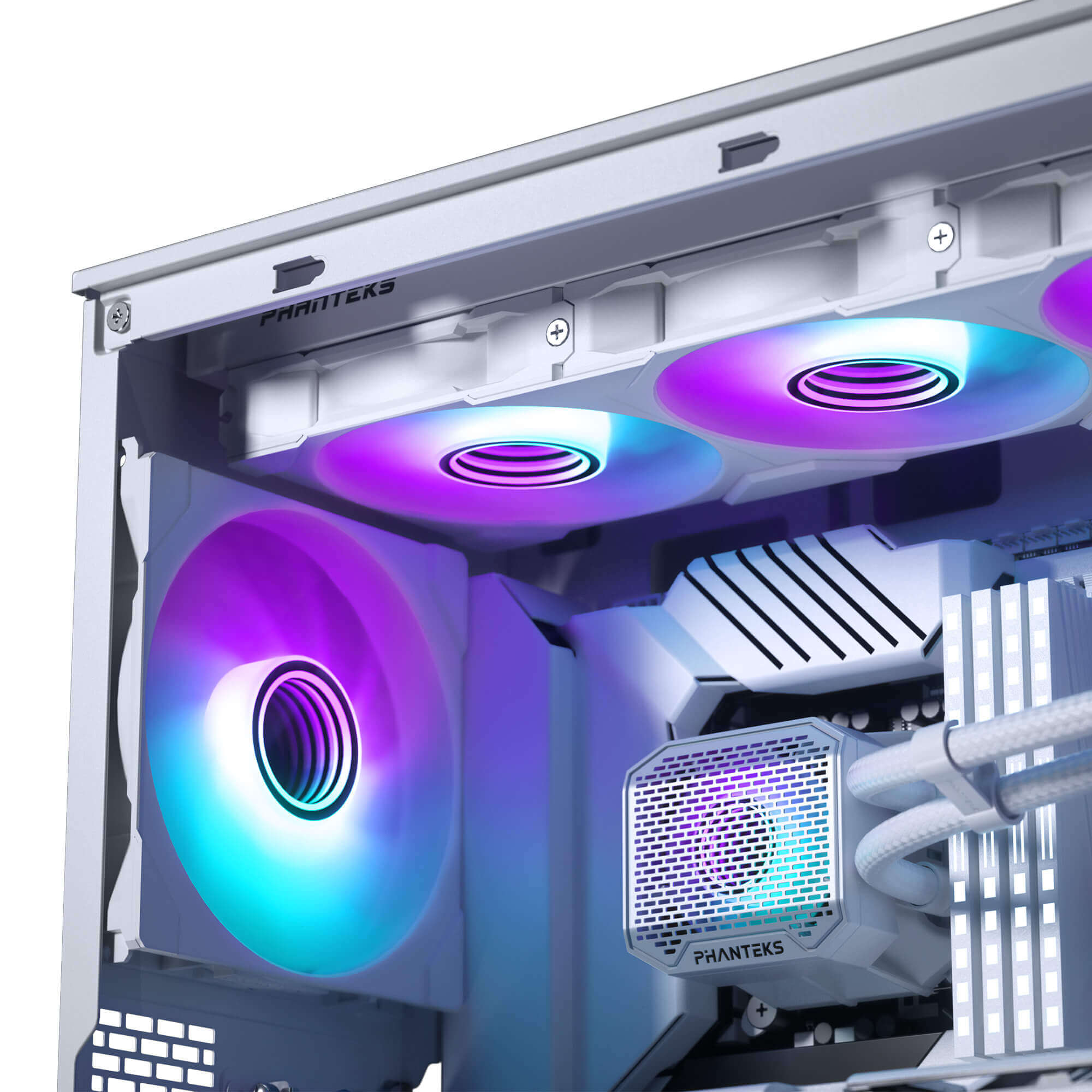 PHANTEKS GLACIER ONE 360M25 G2 DRGB AIO LIQUID COOLER WHITE thumbnail 5