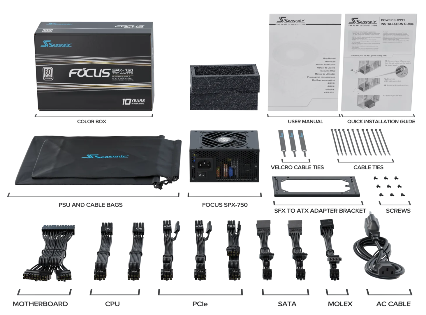 FOCUS SPX750 750W PSU PLATINUM SFX 12V