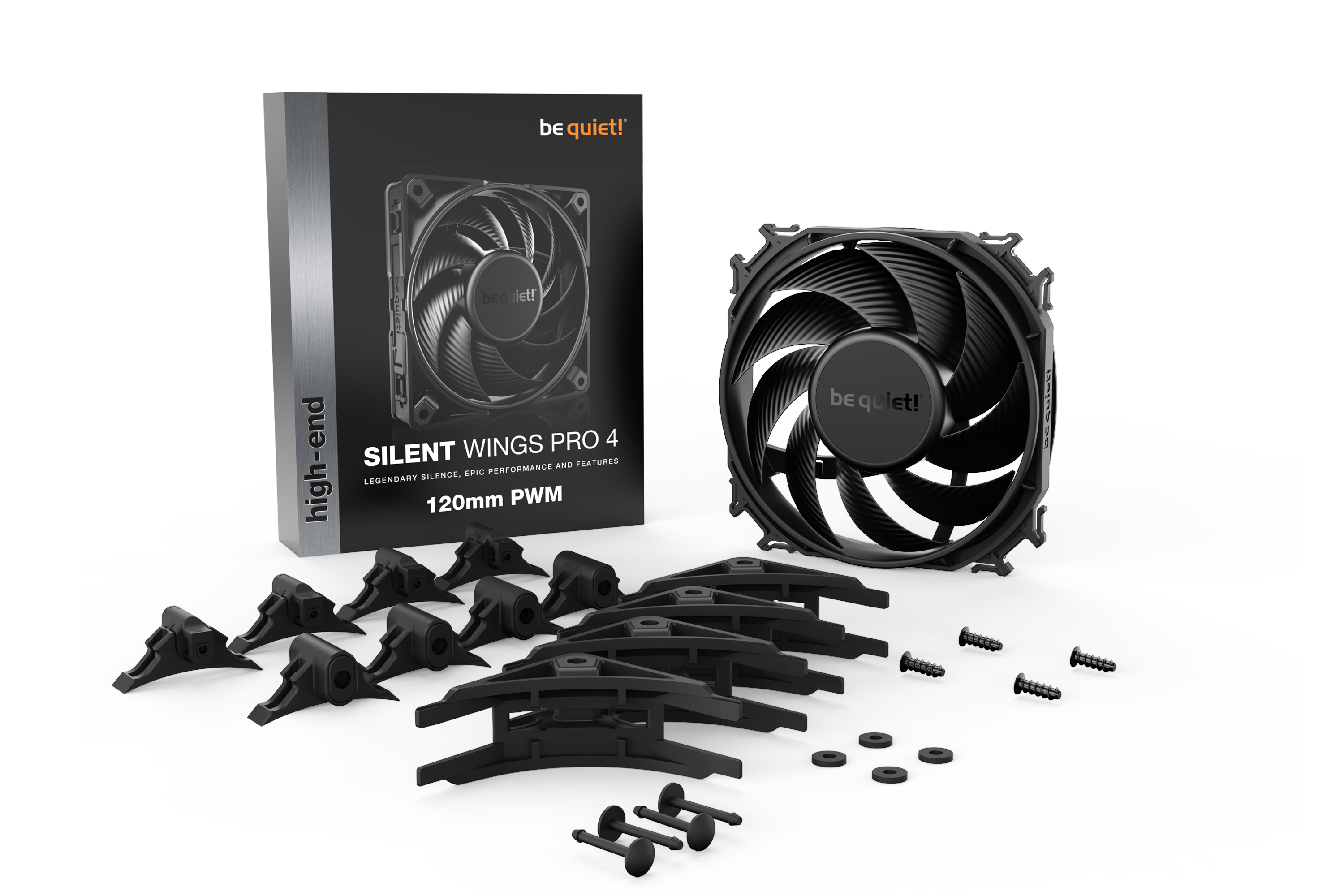 BE QUIET! SILENT WINGS PRO 4 120MM PWM BLACK (BL098) thumbnail 5