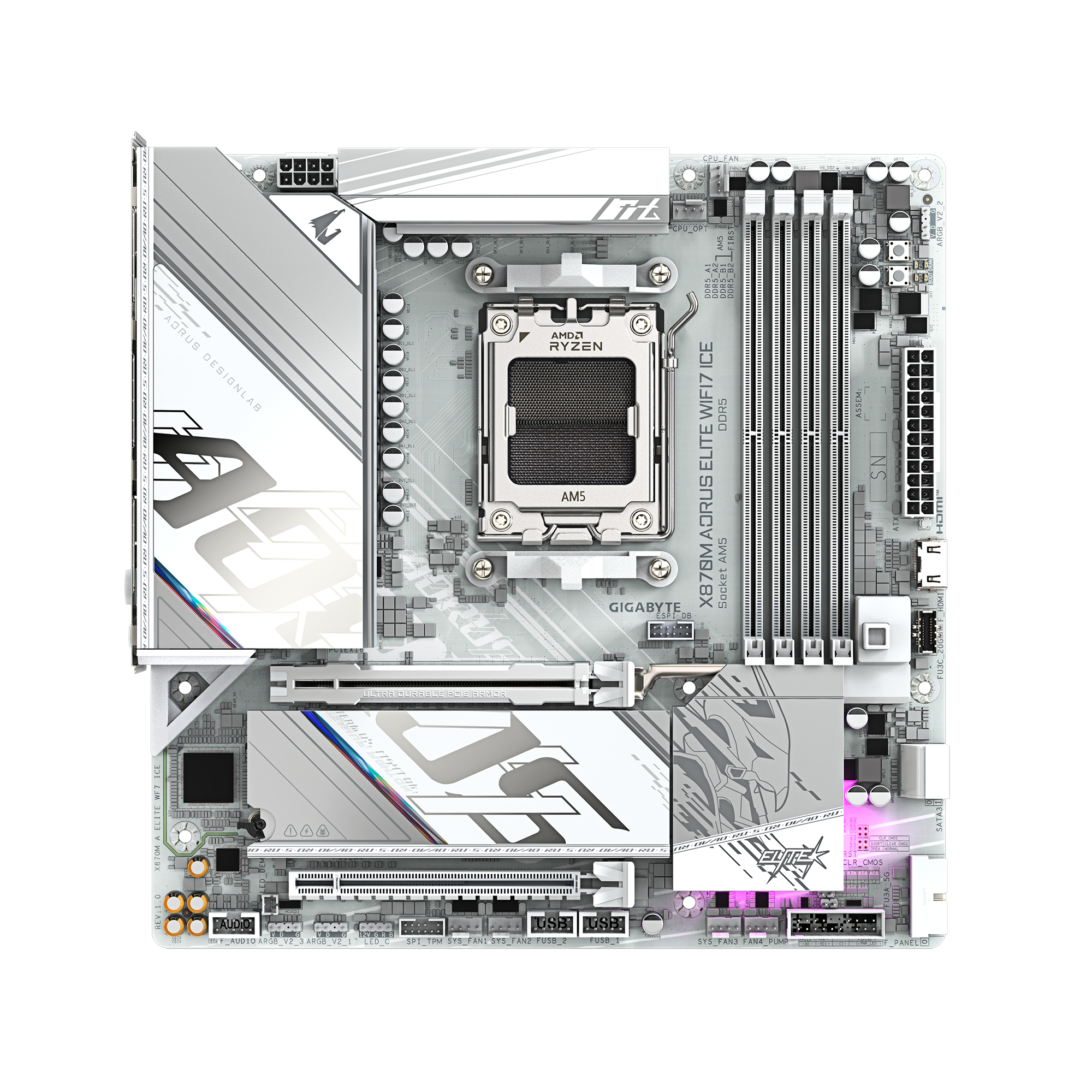 GIGABYTE X870M AORUS ELITE WIFI7 ICE thumbnail 2