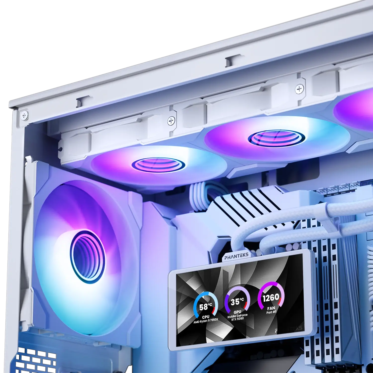 GLACIER ONE 360M25 G2 LCD DRGB AIO WATERCOOLING WH thumbnail 4