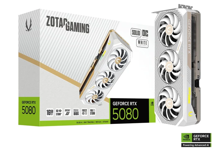 ZOTAC GAMING RTX5080 SOLID OC 16GB GDDR7 WHITE