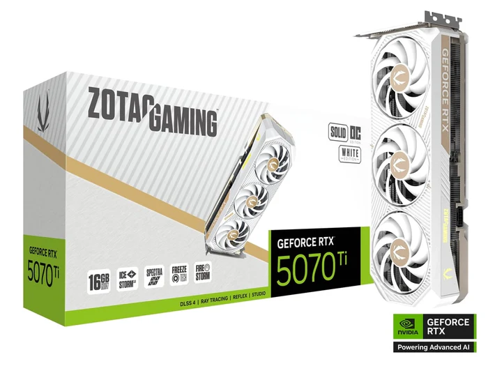 ZOTAC RTX5070Ti SOLID CORE OC White Edition 16GB GDDR7