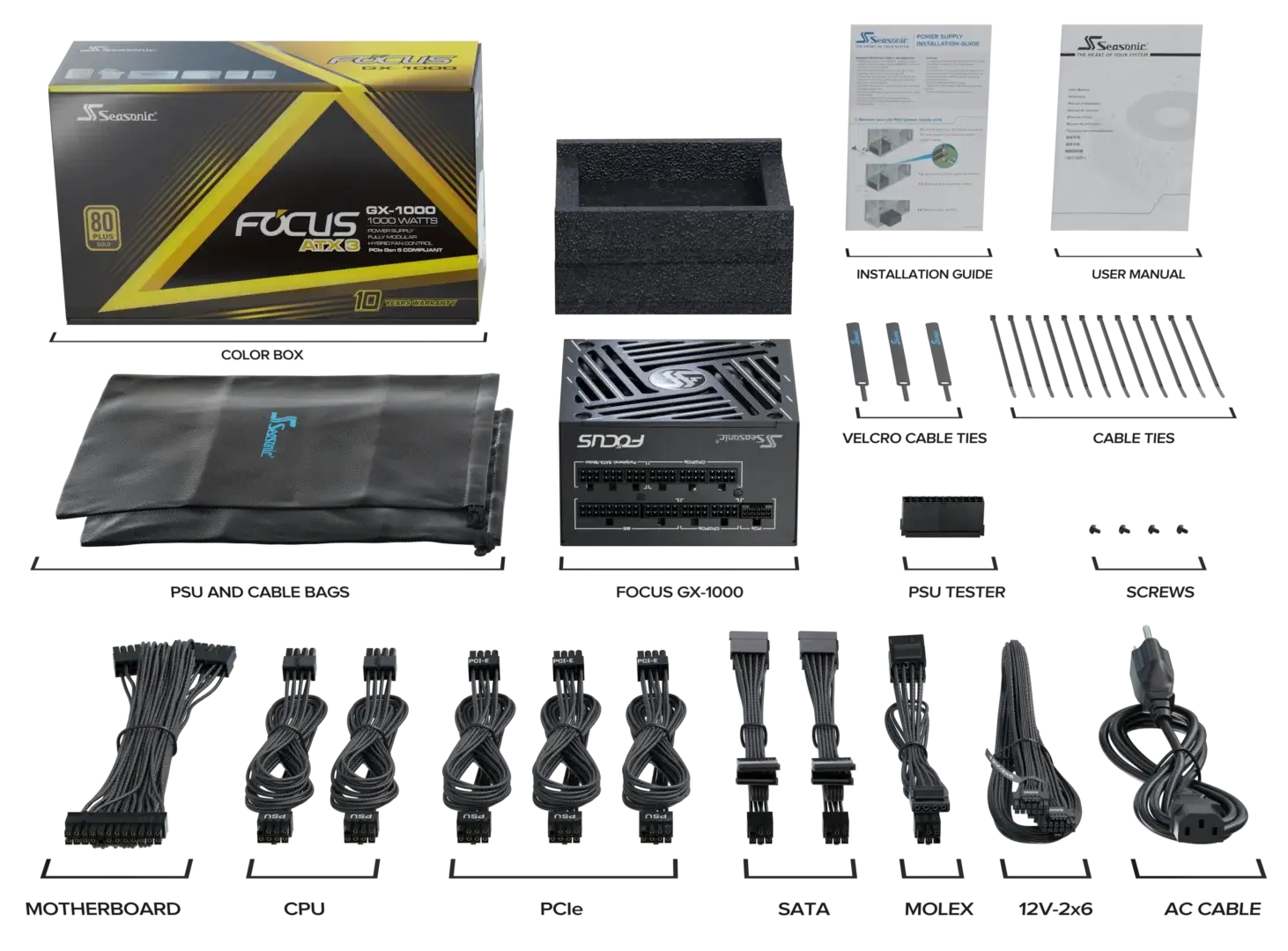 SEASONIC FOCUS GX1000 1000W 80PLUS GOLD thumbnail 11