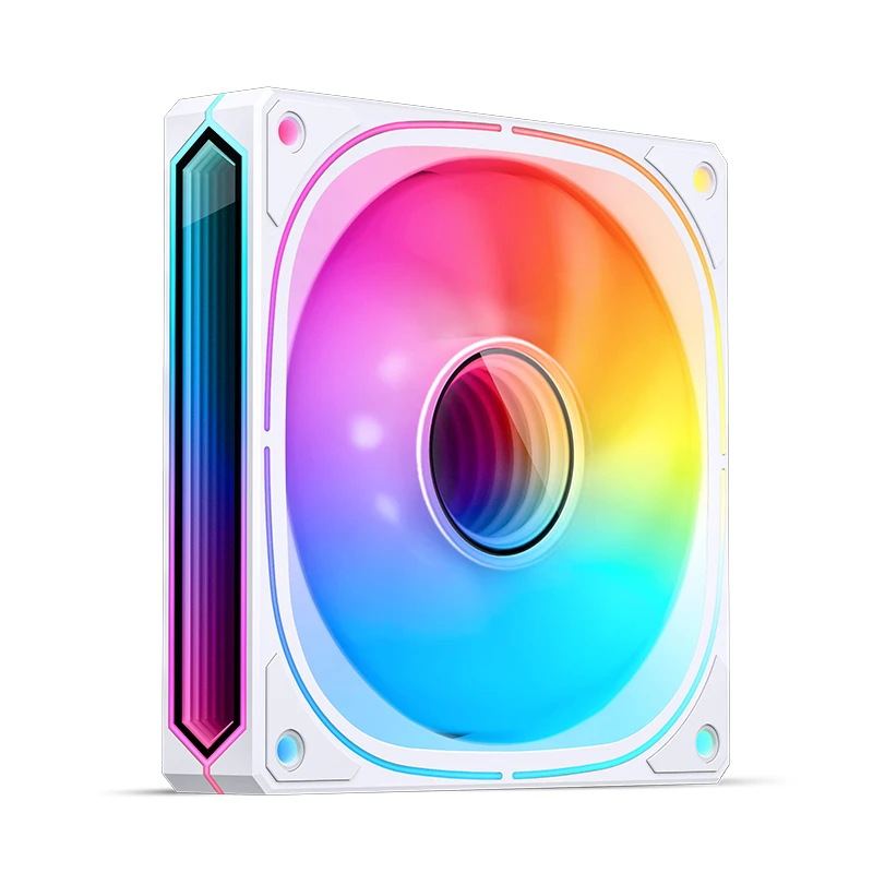 JONSBO FR-505W 12CM PWM RGB FAN WHITE BULK PACK (正葉)