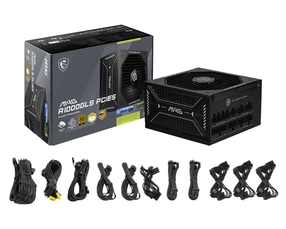 MSI MAG A1000GLS PCIE5 ATX 3.1 80PLUS GOLD thumbnail 5